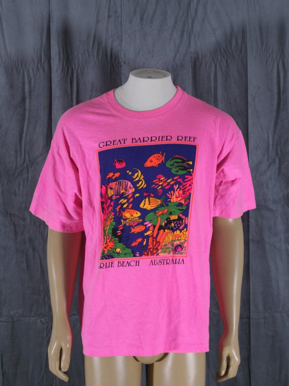 Vintage Graphic T-shirt - Australia Great Barrier Reef - Men's Extra-Large